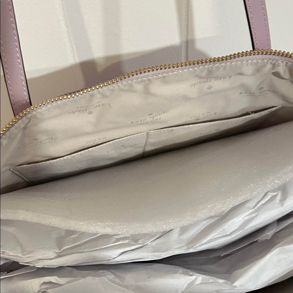 Kate Spade Kitt Nylon Medium Tote Bag in Lavender Smoke NWT - Picture 9 of 10